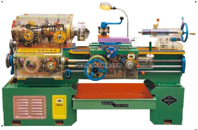 透明模擬教學用車床