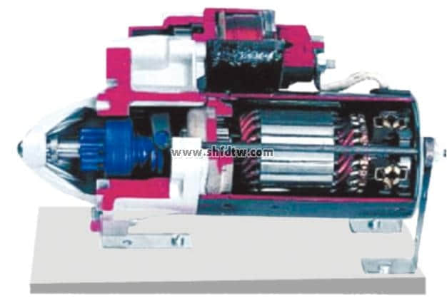 帶齒輪減速裝置的起動(dòng)機(jī)解剖模型